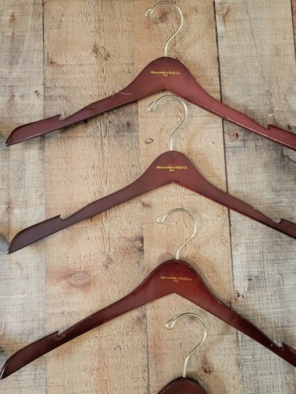 Abercrombie and Fitch Retail Store Wooden Hangers with Notches - 10 - Picture 12 of 16